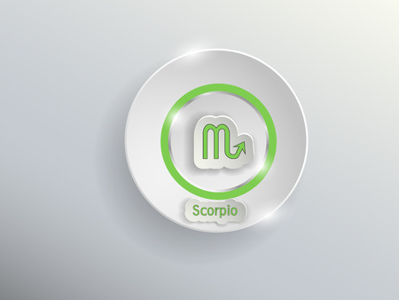 colored zodiac sign on the paper on a gray backgroundのイラスト素材