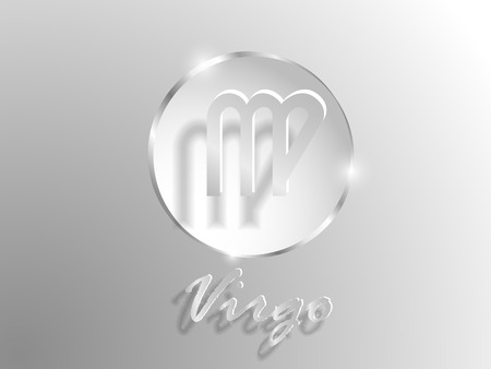 white paper zodiac sign on a gray backgroundのイラスト素材