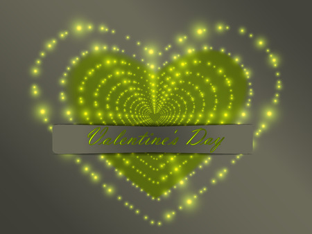 Glowing heart on a color background. Valentine's Celebration.のイラスト素材
