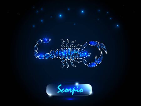 Scorpion.Zodiac symbol on a background of the starry sky. Signs of the zodiac, astrology.のイラスト素材