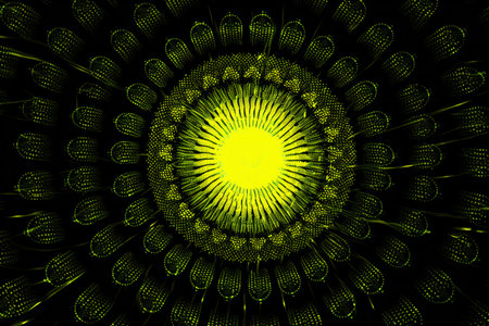 Abstract fractal. Fractal art background for creative design. Decoration for wallpaper, desktop, poster, cover booklet. Print for clothes, t-shirt. Creative illustration for designの素材