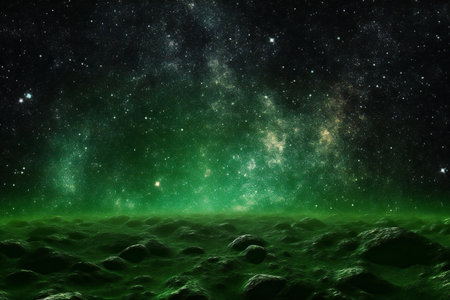 Night sky with stars and nebula as a background.の素材