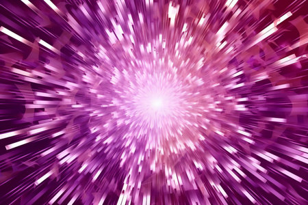 Purple abstract background with radial, radiating, converging lines.の素材