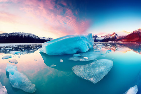 Icebergs in Glacier Lagoon, Iceland, Europe. Beauty world.の素材