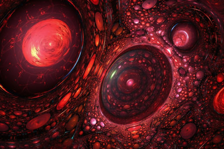 Abstract fractal. Fractal art background for creative design. Decoration for wallpaper, desktop, poster, cover booklet. Print for clothes, t-shirt. Creative illustration for designの素材