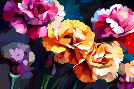 Flowers in watercolor style. illustration for your design.の素材
