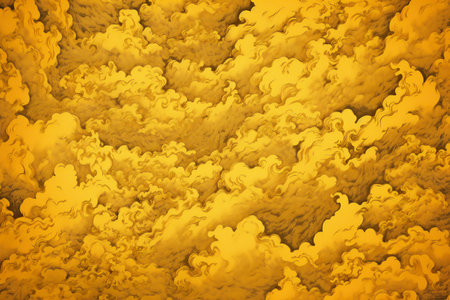 abstract yellow background with some smooth lines in it and some cloudsの素材