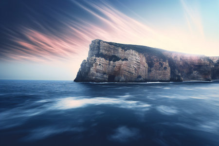 Beautiful seascape. Composition of nature. Long exposure.の素材