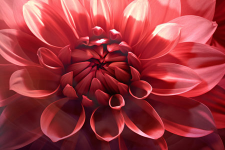 Close-up of red dahlia flower, abstract floral backgroundの素材