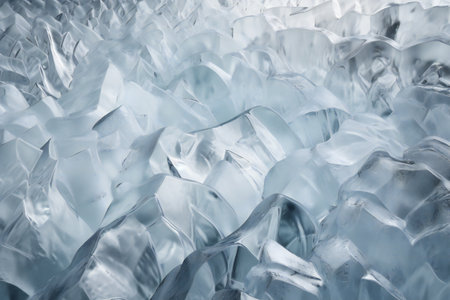 Ice crystal background. Close-up of ice crystals. Ice texture.の素材