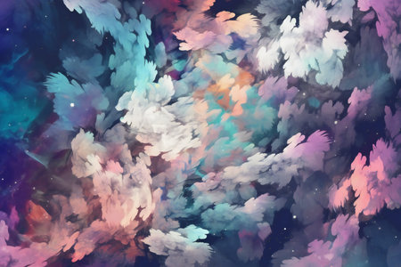 Abstract fractal. Fractal art background for creative design. Decoration for wallpaper, desktop, poster, cover booklet. Print for clothes, t-shirt. Creative illustration for designの素材