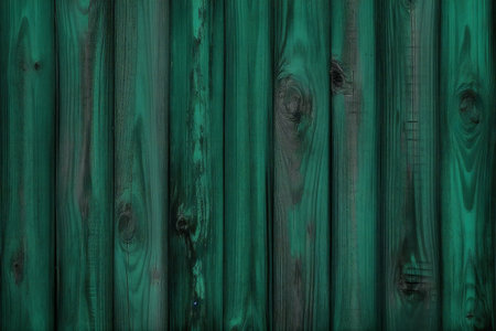 Wooden background or texture. Green wooden planks. Wood textureの素材