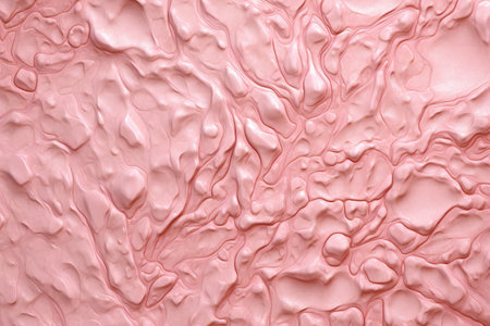 Abstract background of pink paint splashing on the wall. Top view.の素材