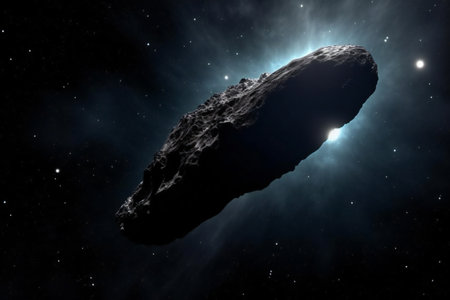 Asteroid in deep space. Elements of this image furnishedの素材