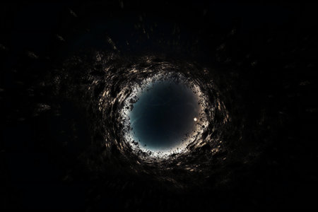 Earth from space showing the beauty of space exploration.の素材