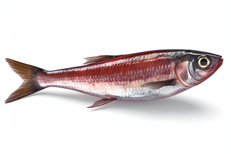 Sardine fish isolated on white background.の素材