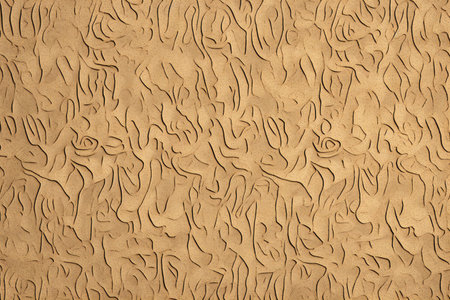 Backgrounds and textures: sandstone wall with pattern, Thailand.の素材