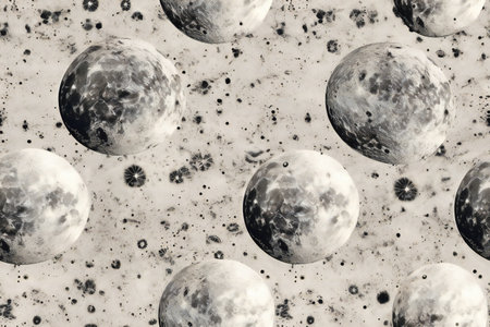 Planets in outer space. Copy space.の素材