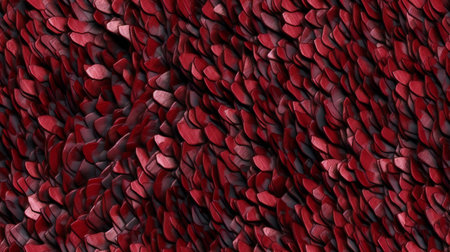 Red heart petals as background.の素材
