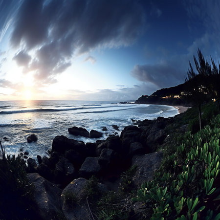 Sunset over the Pacific Ocean, Tenerife, Canary Islandsの素材