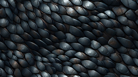 Abstract of black stone background. Reflective surface pattern.の素材