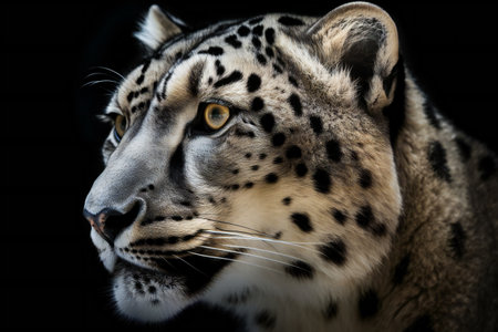 Portrait of Snow leopard (Panthera pardus)の素材