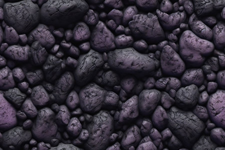 abstract background of black and purple stones.の素材