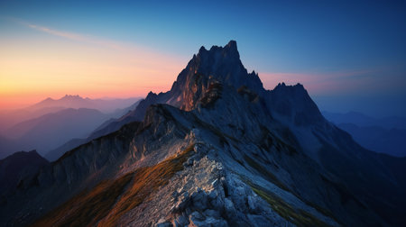 Mountain panorama at sunrise. Sunrise in the Dolomitesの素材