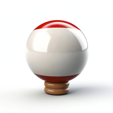 a indonesian flag sphere on white backgroundの素材