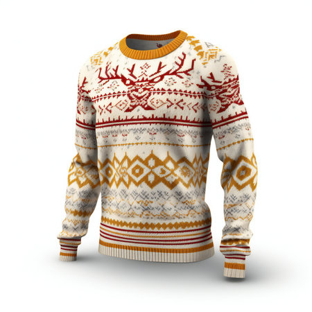 Christmas sweater isolated on a white background.の素材