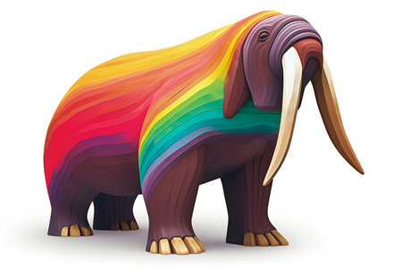 Elephant on a white background.の素材