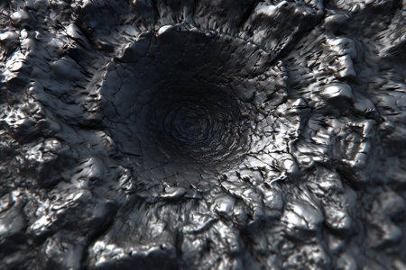 The surface of the black coal in the mine. Abstract background.の素材