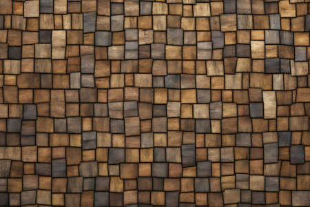 Wooden tile wall background or texture. Abstract background and texture for design.の素材