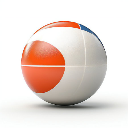 a beach ball isolated on a white background.の素材