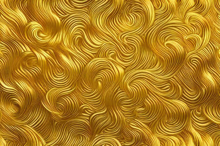 Gold abstract wavy background.の素材
