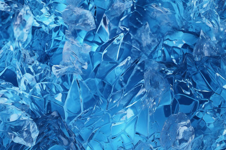 abstract background of blue ice cubes.の素材