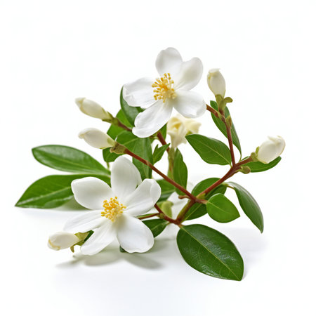 Jasmine flowers isolated on white background.の素材