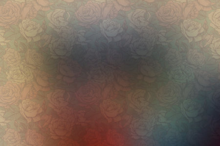 Colorful abstract background with roses. Floral pattern. Vintage style.の素材