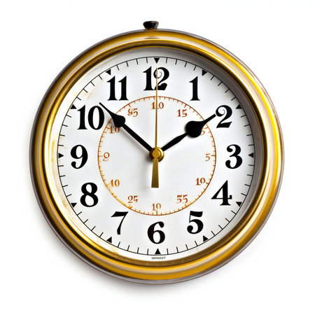 Clock face isolated on white background.  included for easy extraction.の素材