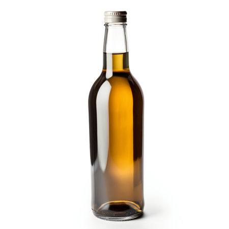 bottle of whiskey isolated on a white background.の素材
