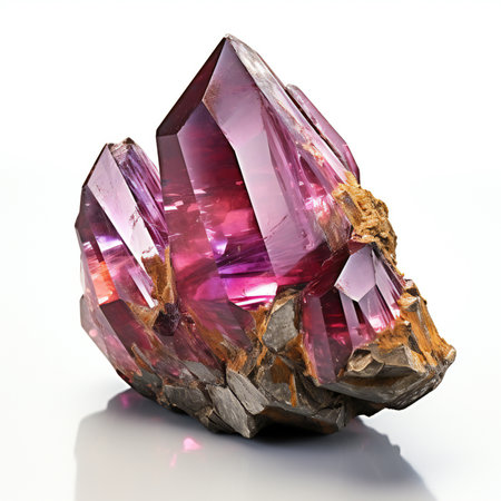 amethyst on the white background.の素材