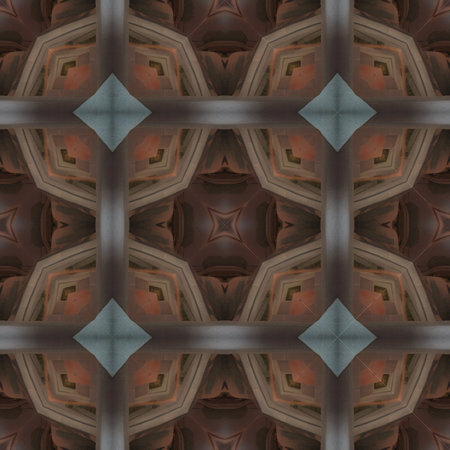Kaleidoscopic wallpaper tiles. Seamless texture or backgroundの写真素材