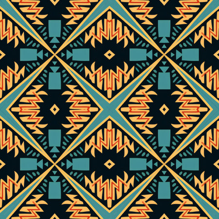Ethnic ornament on the carpet. Aztec style. Tribal ethnic texture. Embroidery on fabric. Indian,...