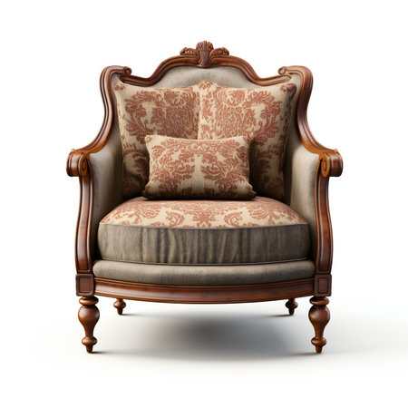 Classic armchair isolated on white background.の素材