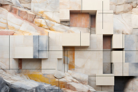 Marble patterned texture background in natural patterned and color for design.の素材