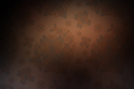 Flower pattern on the wall, vintage style, dark background.
