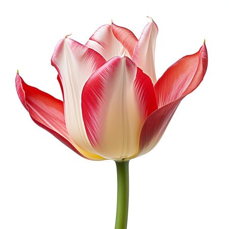Tulip flower isolated on white background  Close-up.の素材