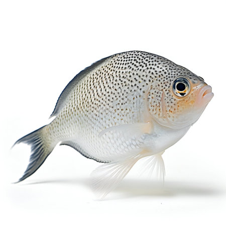 Cichlid fish isolated on white backgroundの素材