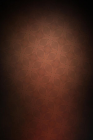 Brown Ethnic pattern. Abstract kaleidoscope fabric design on black background.