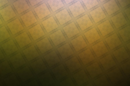 abstract background with a pattern of yellow and brown squares on a black backgroundの写真素材